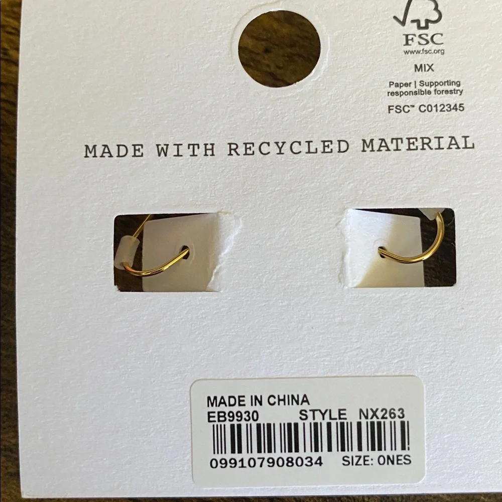 NWT MADEWELL Stone Inlay Coin Earrings onyx multi - Picture 4 of 6